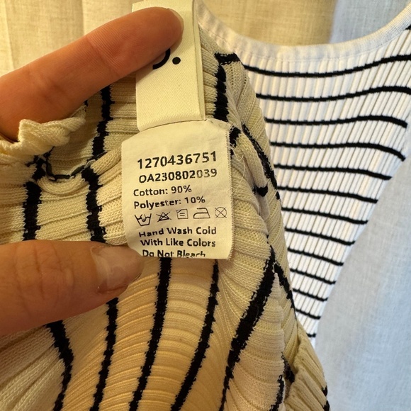 Commense Ribbed Striped Knit Midi Dress – Size S - Picture 8 of 10